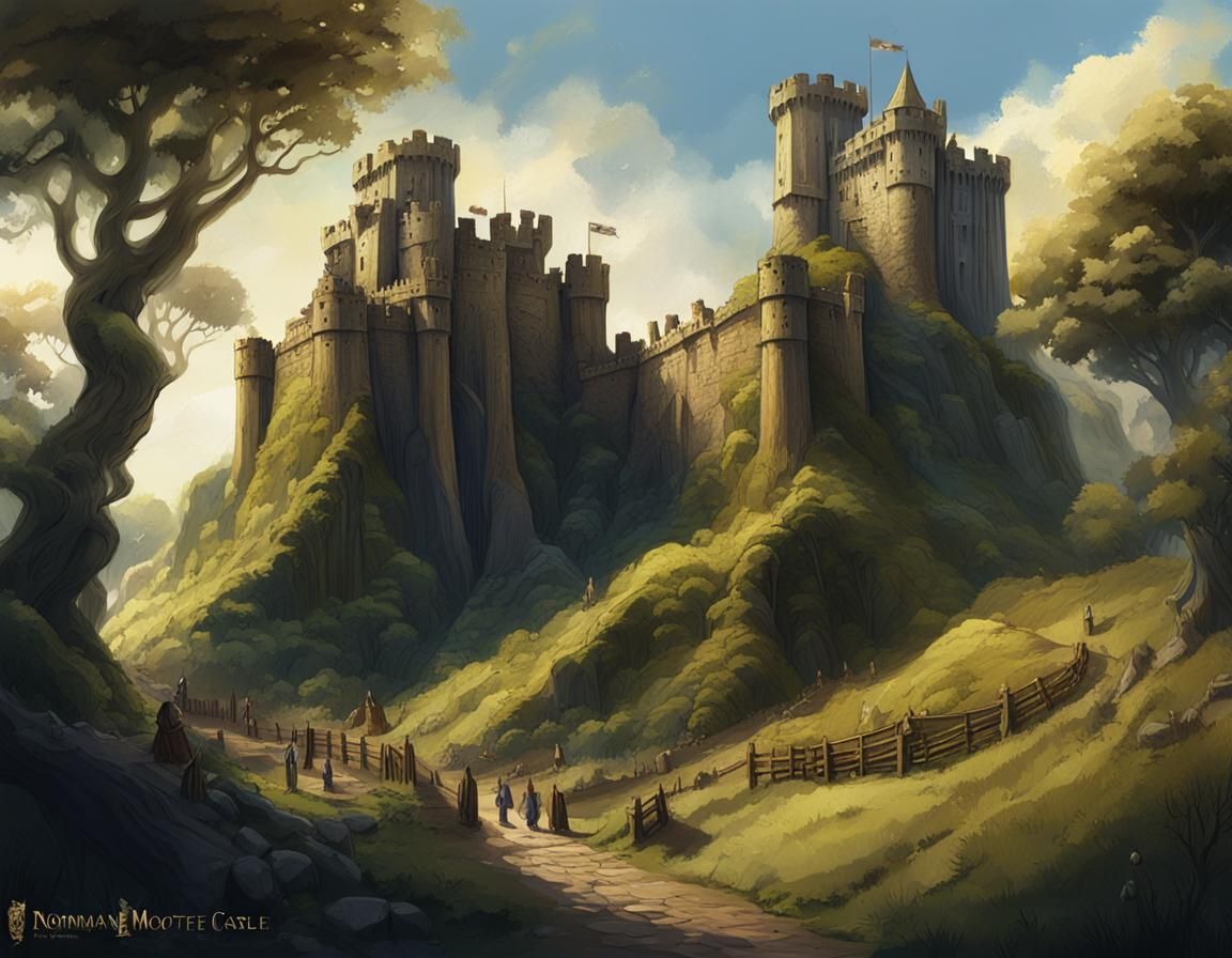 Fantasy Medieval Norman Castle Concept Art