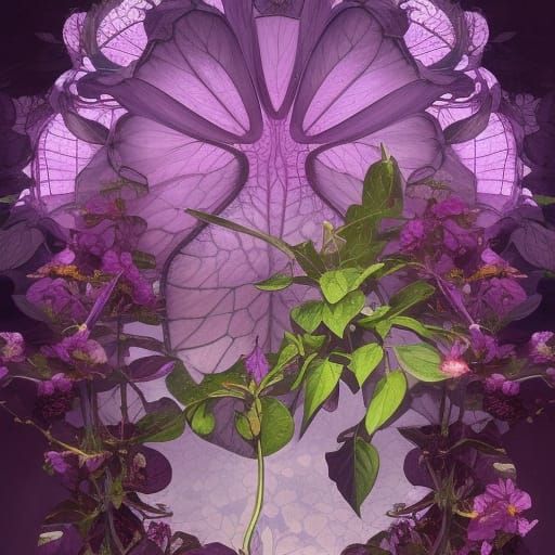 Eldritch Purple Flower in Botanical Garden