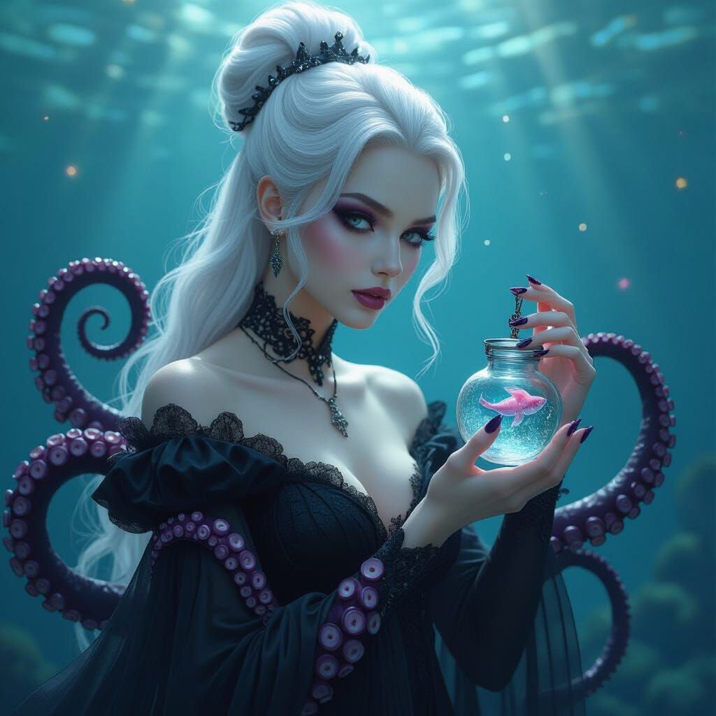 Sea Goddess Ursula in Dark Fantasy Style