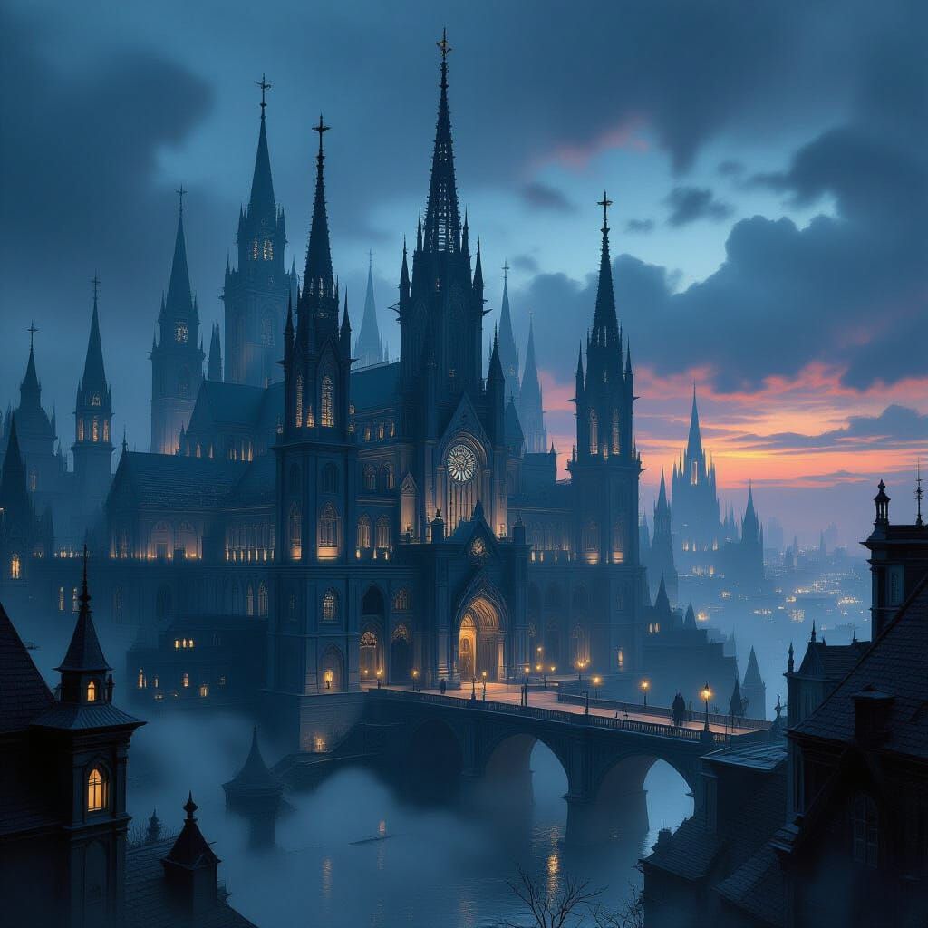 Drakkenheim: Gothic Metropolis in Dark Fantasy Style