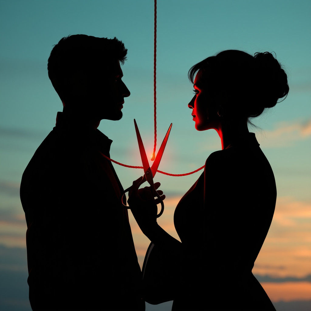 Severing Ties: A Symbolic Farewell in Film Noir Style