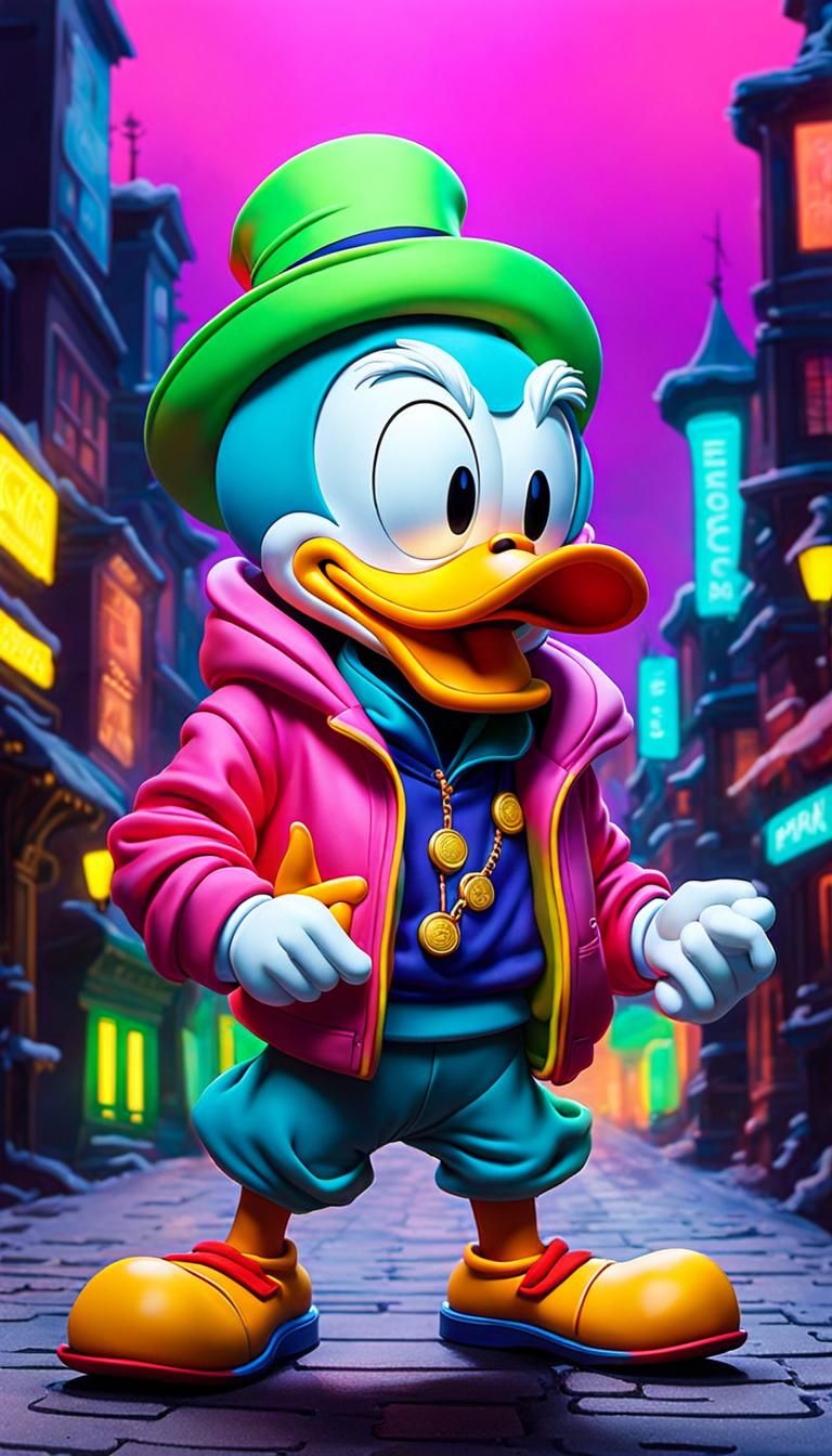 Scrooge McDuck in Colorful Claymation Style