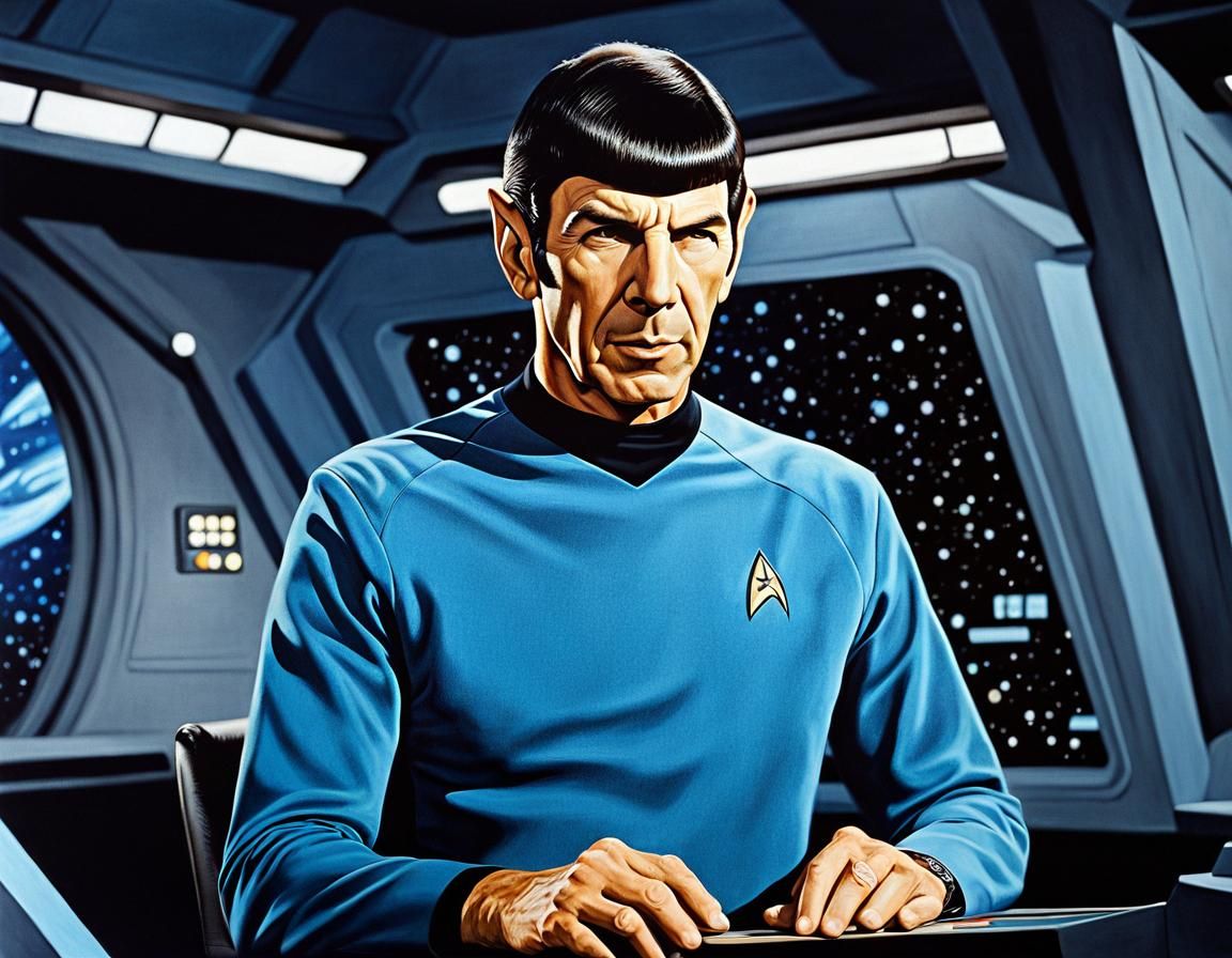 Spock Oil Painting from Original Star Trek Series