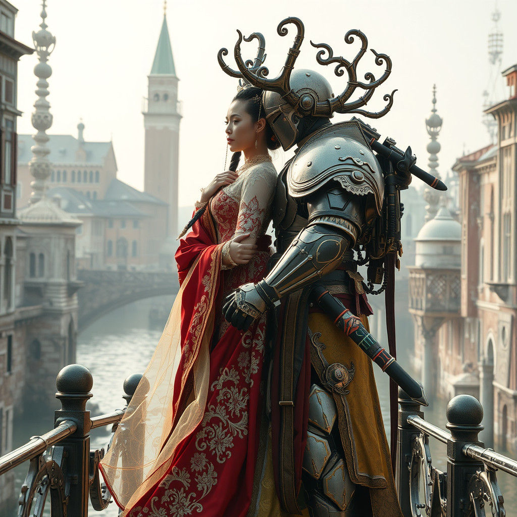 Cyberpunk Ronin and Asian Queen Wedding