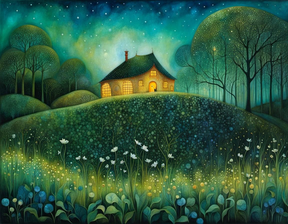 Intricate Home Inspired by Expressionist Visionary Art