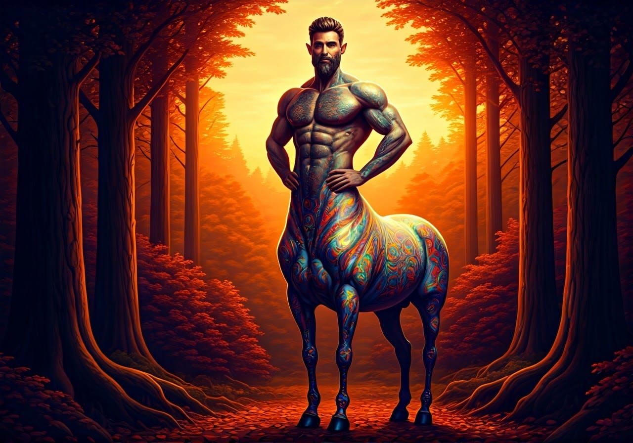 Long necked glitter disco Centaur