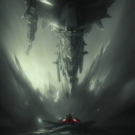 Gundam in Horror Style of Doré and Rutkowski