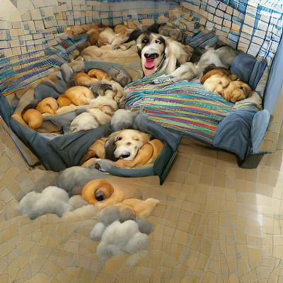 Dog's Dream of Squirrels in Sunny Park