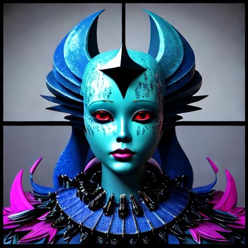 Psychedelic Pineapple in 3D Render