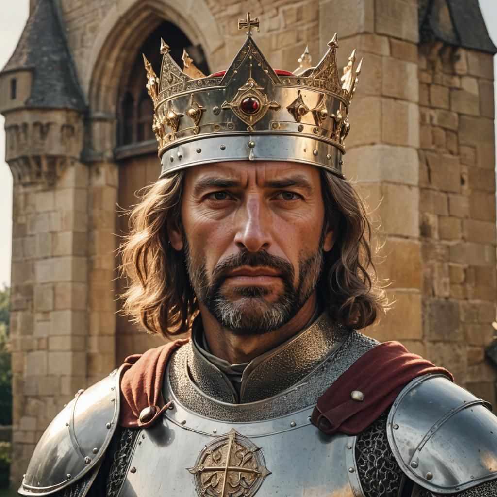 King Richard in Royal Crusader Armor