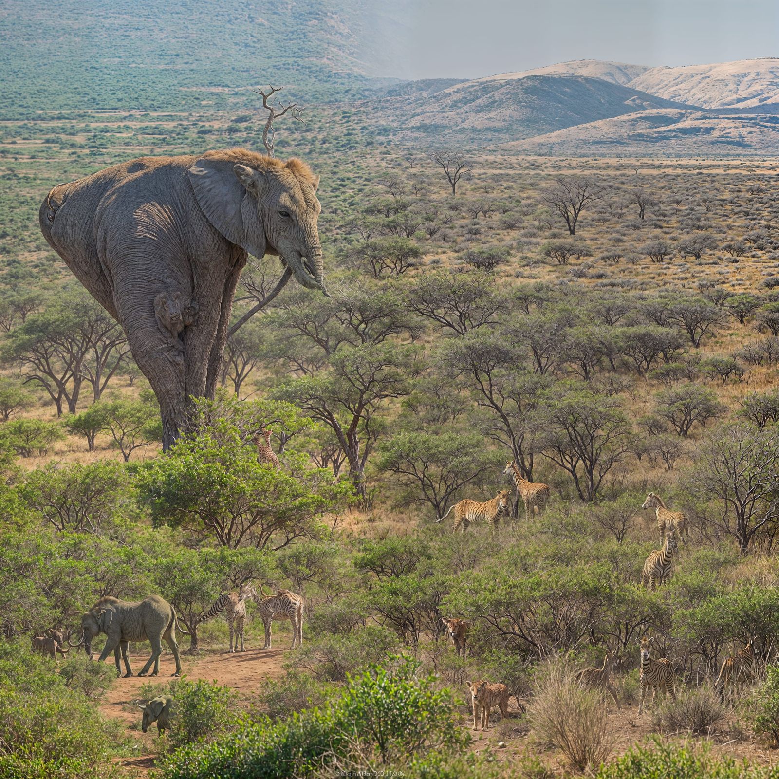 Vibrant Wild African Nature Scene