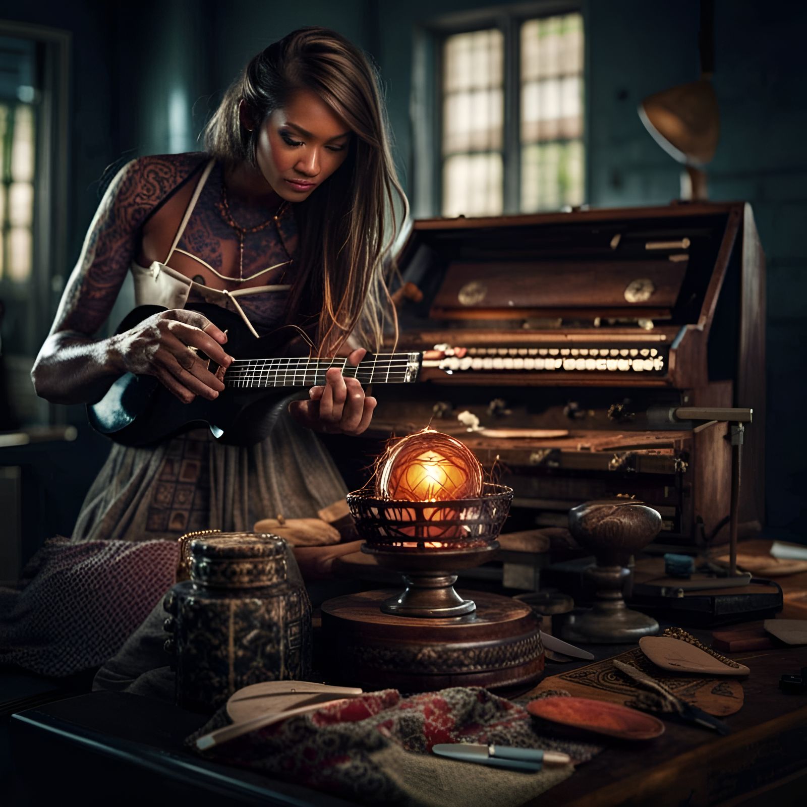 Beautiful Island Lady Portrait