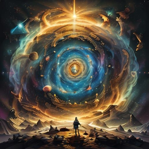 Ethereal Space Fantasy Art in Cosmic Radiance