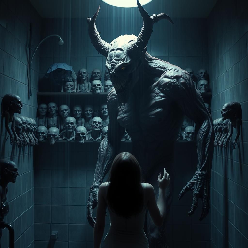 Terrifying One-Eyed Demon Leering in Gothic Horror Style