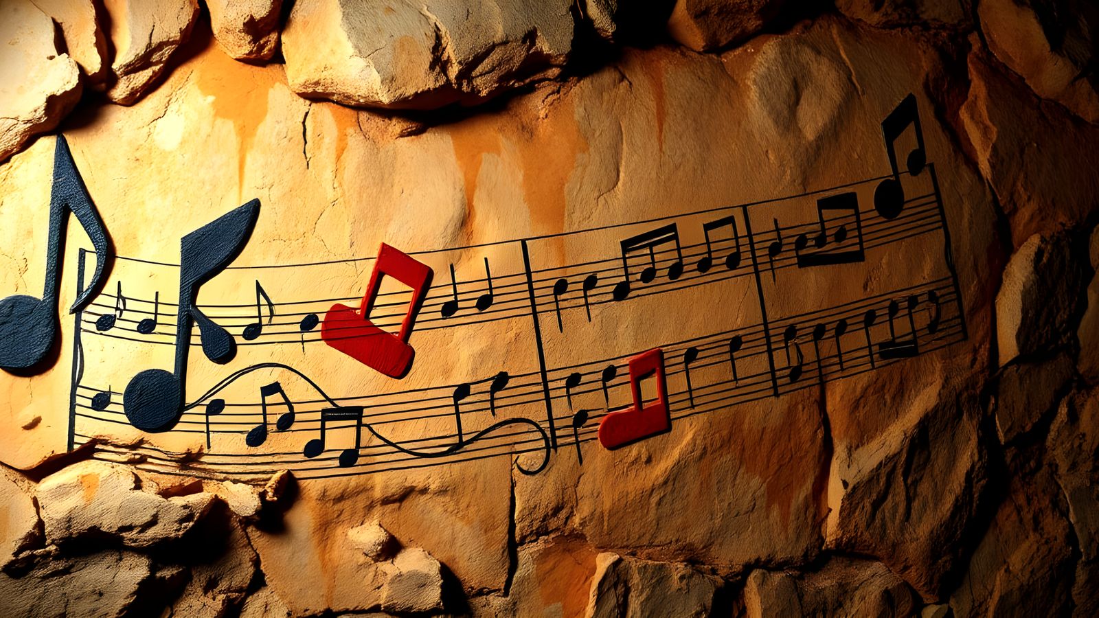 Sheet Music Inspired by Cave Paintings and Experimental Musi...