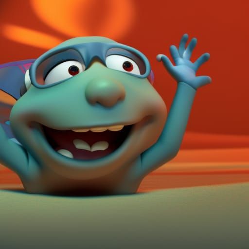 Stylized 3D Character in a Pixar Style