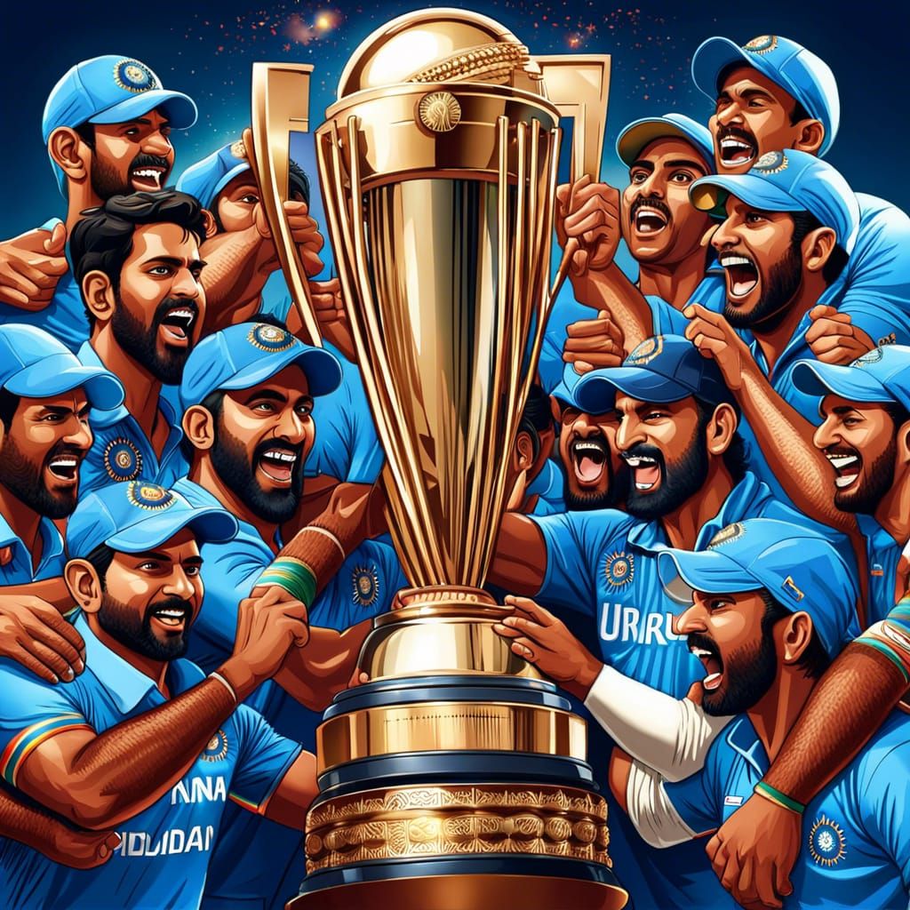 Indian Cricket Team Celebrates Championship Victory