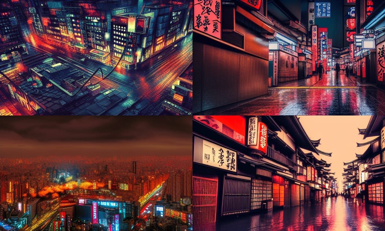 Modern Tokyo Cityscape in Detailed Digital Painting