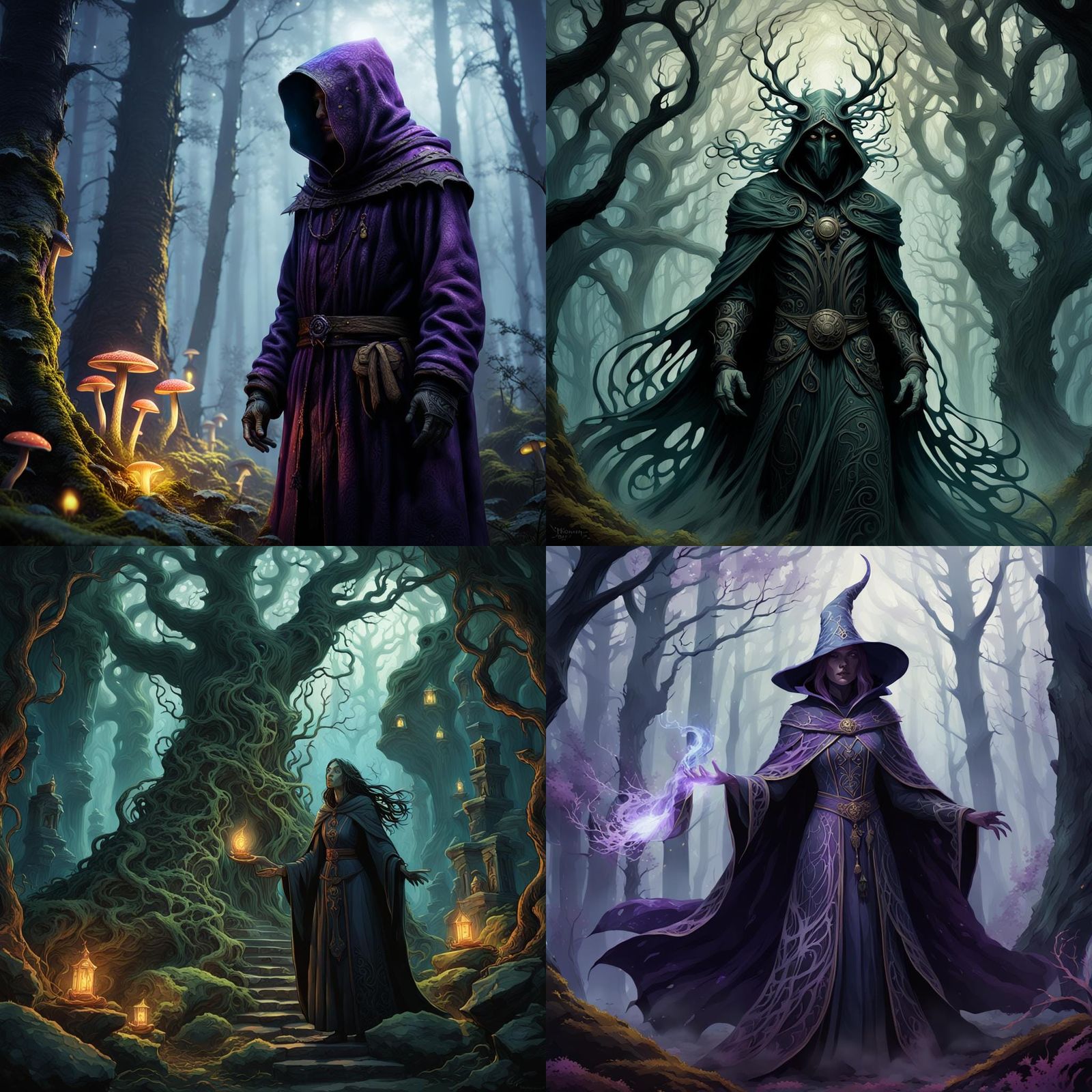 Dark Fantasy Gathering in Hyperdetailed Concept Art