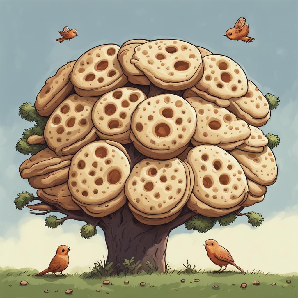 Surreal Crumpet Tree: An AI Generated Dream