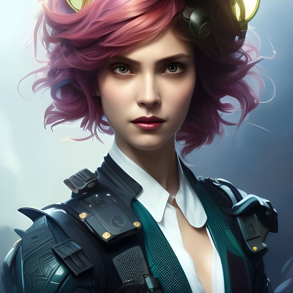 Hyperdetailed Portrait of a Silly Girl in 8k