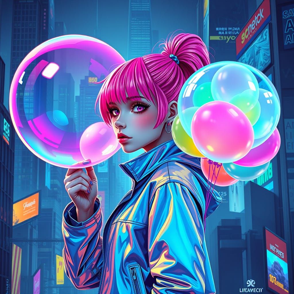 Neon Dreams in a Cyberpunk Metropolis
