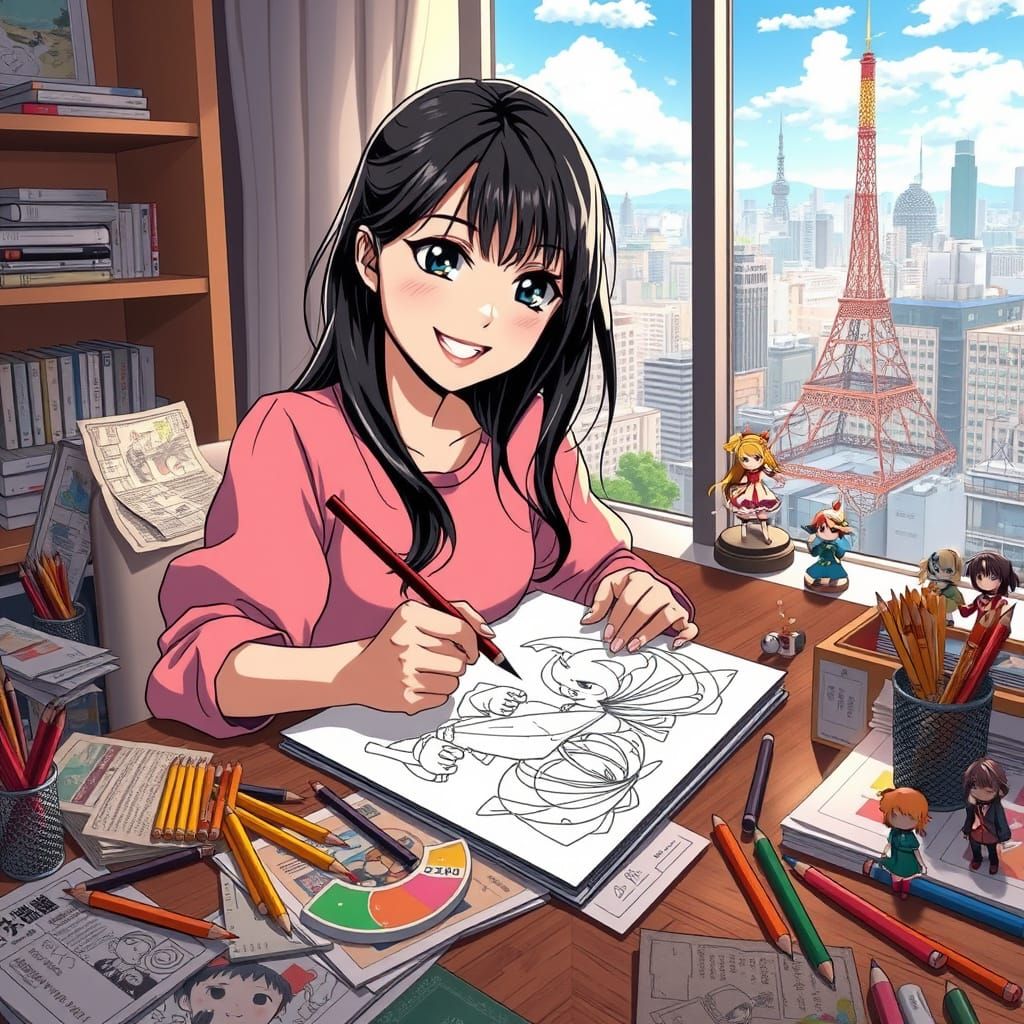 The dream of becoming an anime or manga creator, artist, voice actress, performer, anime gakuin