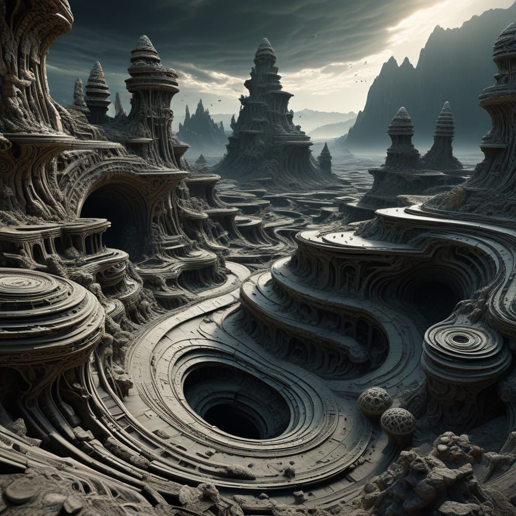 Unsettling Bird's Eye View of a Non-Euclidean Landscape