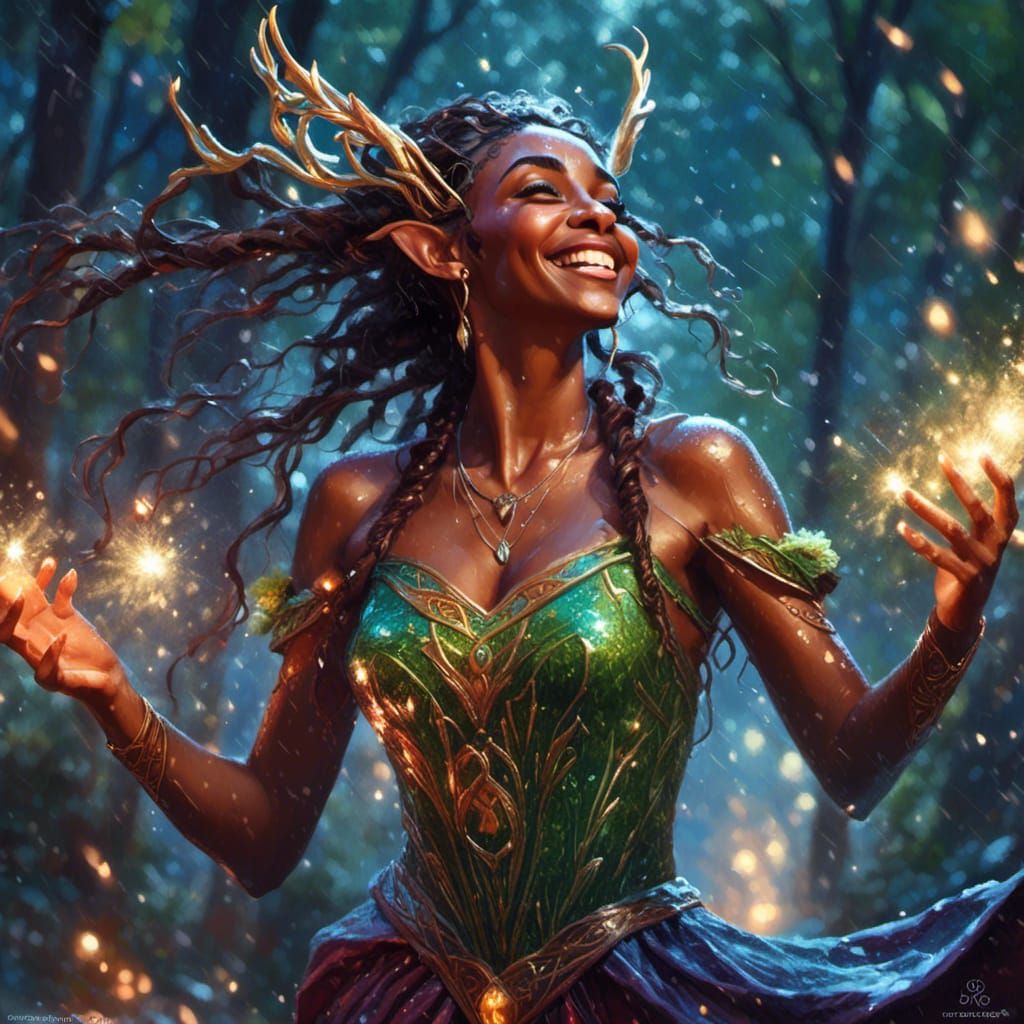Joy in the Rain - elf mage