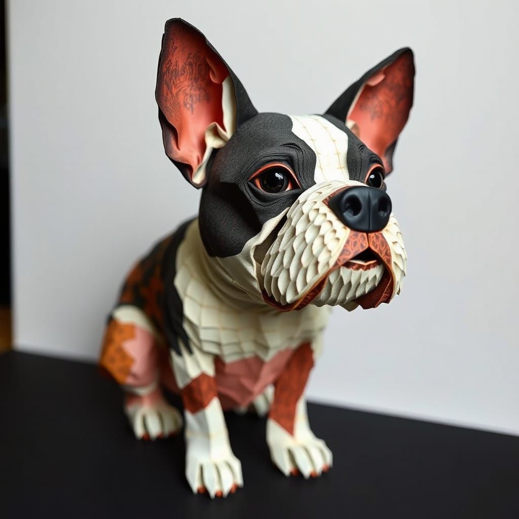 Dog Portrait in Art Nouveau Style