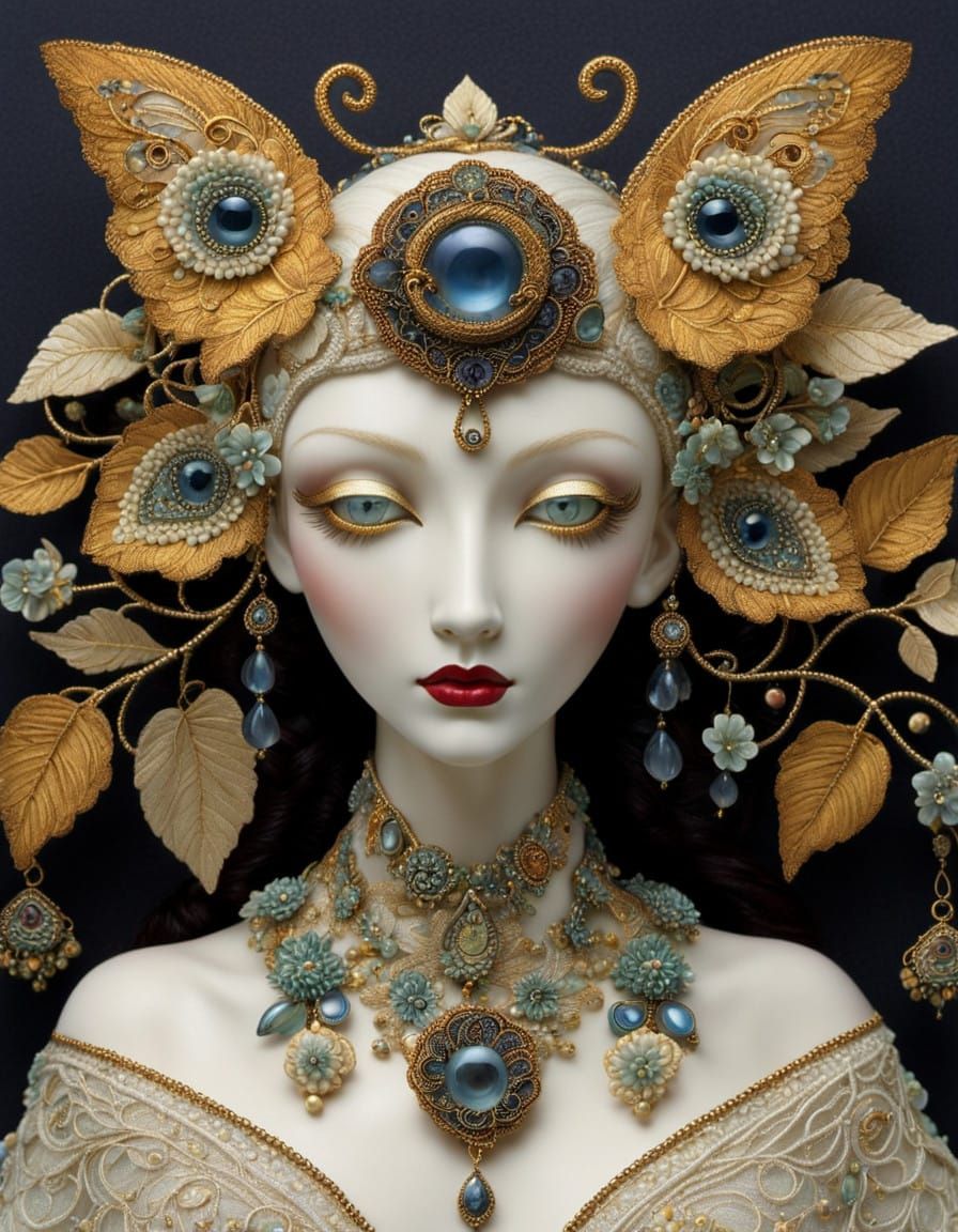 Artist-Laden Soutache Creature with Eyes