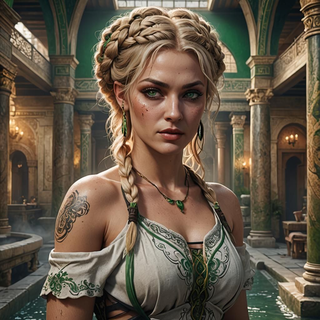 Roman Concubine in Detailed Matte Painting