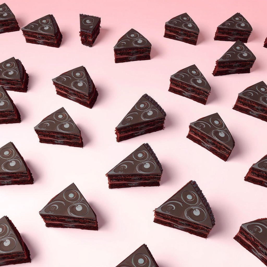 Decadent Chocolate Cake in Dreamy Pastel Setting