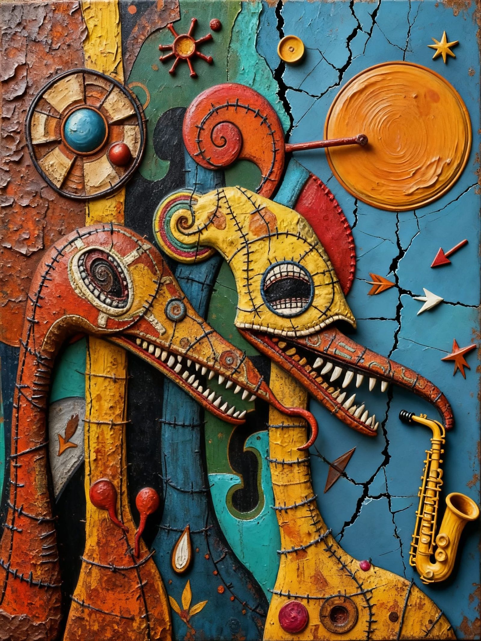 Psychedelic Critter Strangeness in Puzzling Art