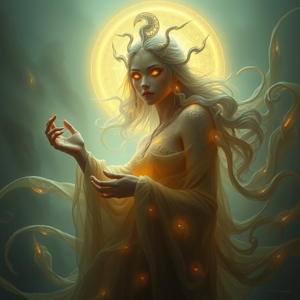 Ethereal Goddess Manipulates Reality's Fabric