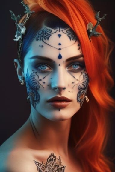 Girl with the Delft Blue Tattoo