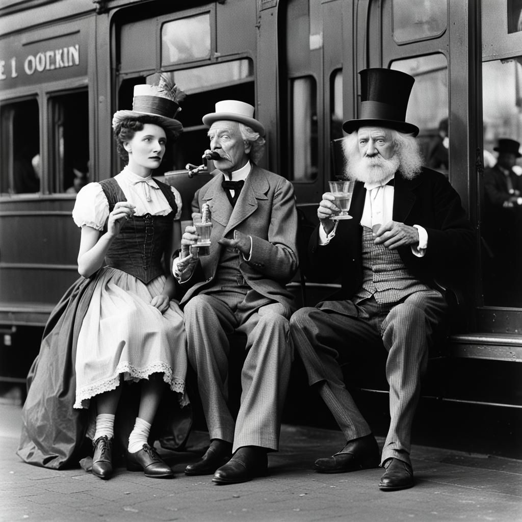 Vintage Photo of Oz Characters and Authors