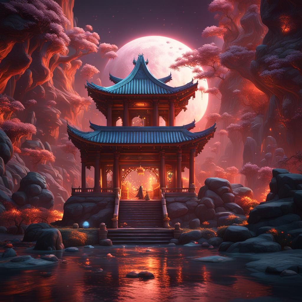 Fantastical Mochi Detailed Matte Painting