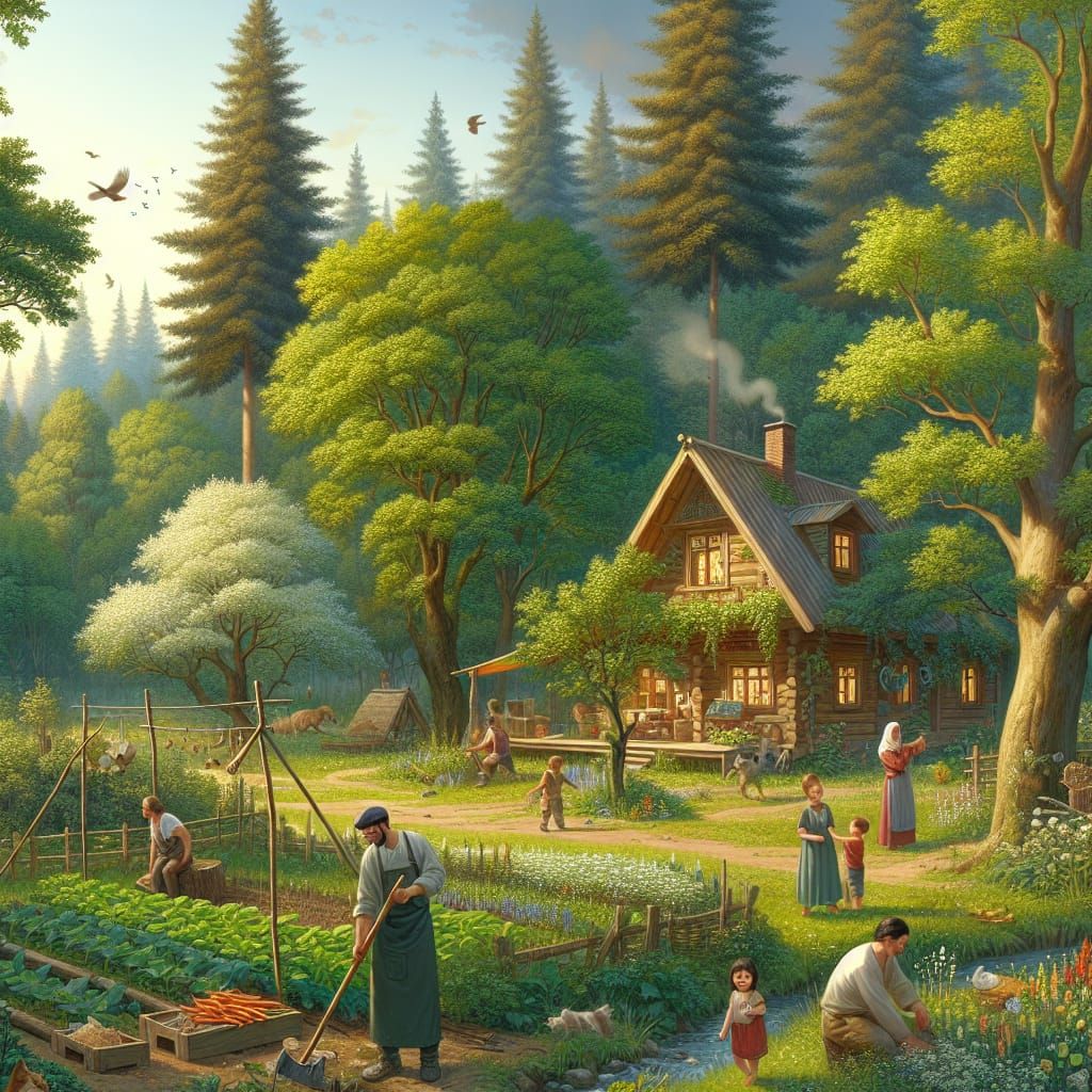Idyllic Forest Living with Diverse Community