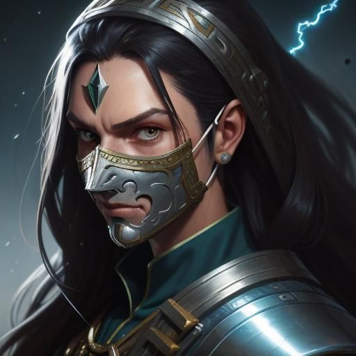 Gigachad Superhero Portrait in Fantasy Art Style