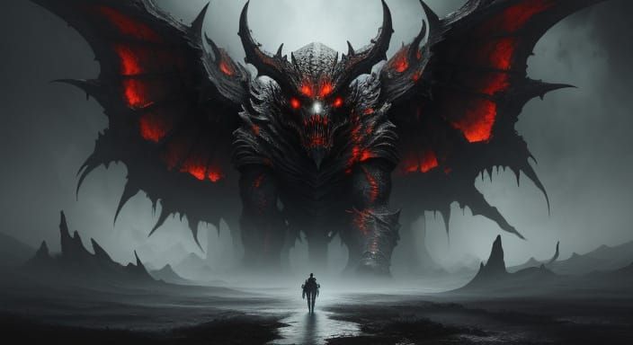 Epic Digital Matte Painting of Hell's Depths