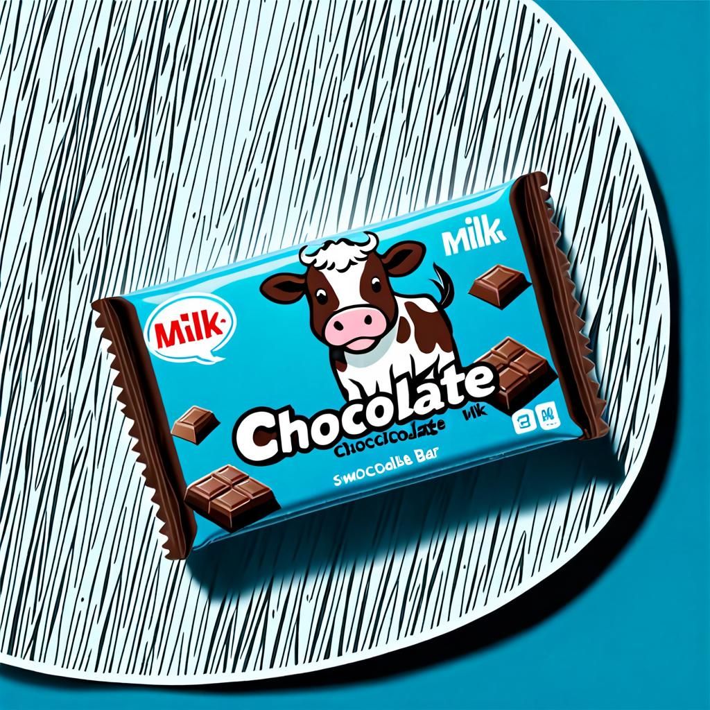 Swiss Milk Chocolate Bar with Cute Cow