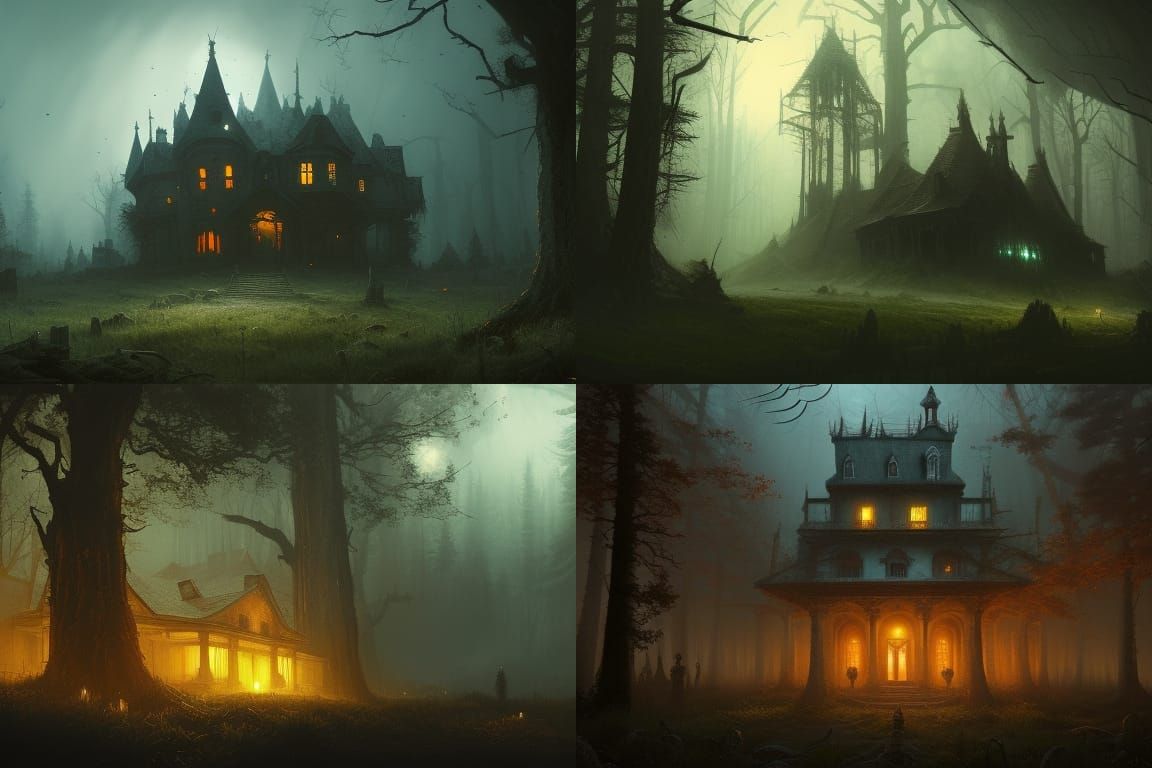 Dark Fantasy Haunted House Landscape in Unreal Engine