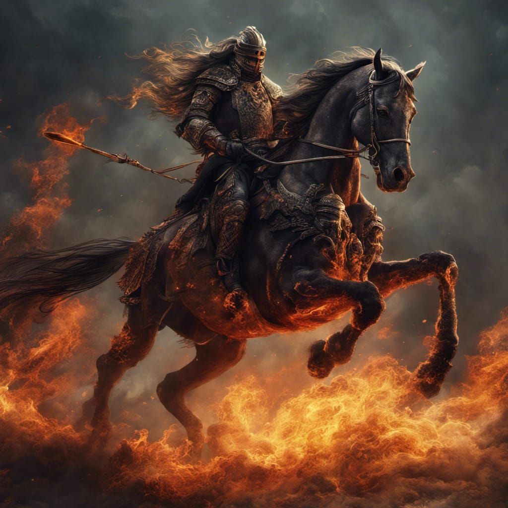 Burning Death Rides a Fire Horse