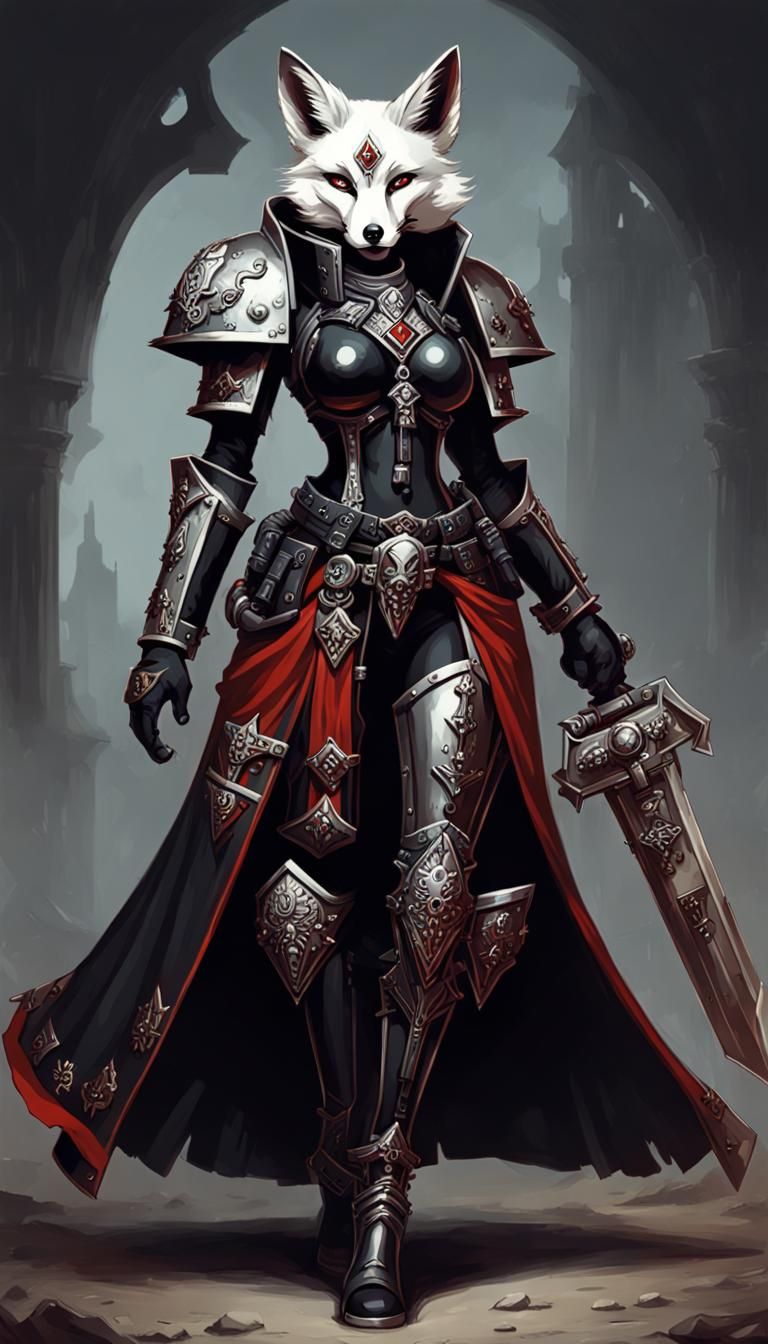 Adepta Sororitas Black Fox in Stylized Art