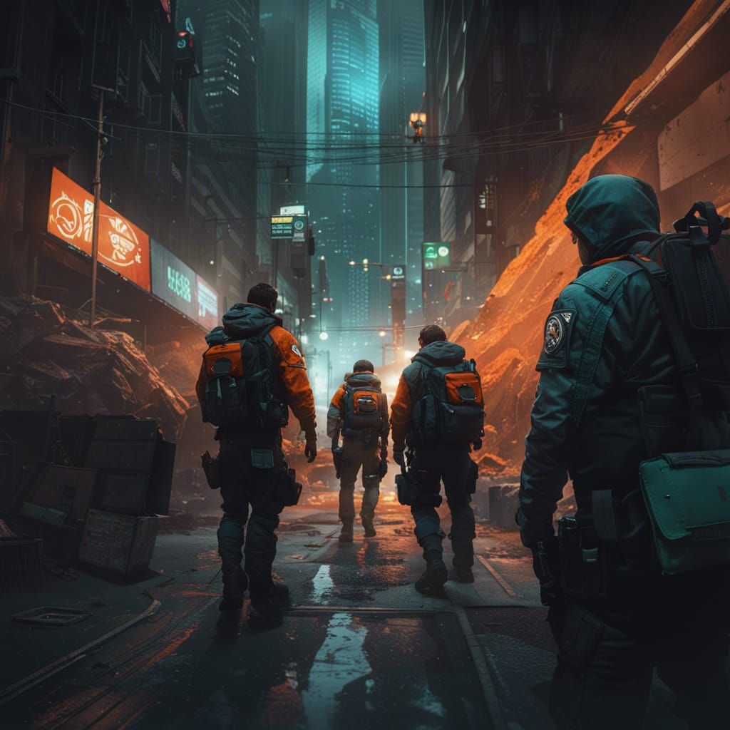 'Transmissions Jammed. Proximity coverage only. Back-up Activated. System rebooted. Caution, entering Dark Zone'