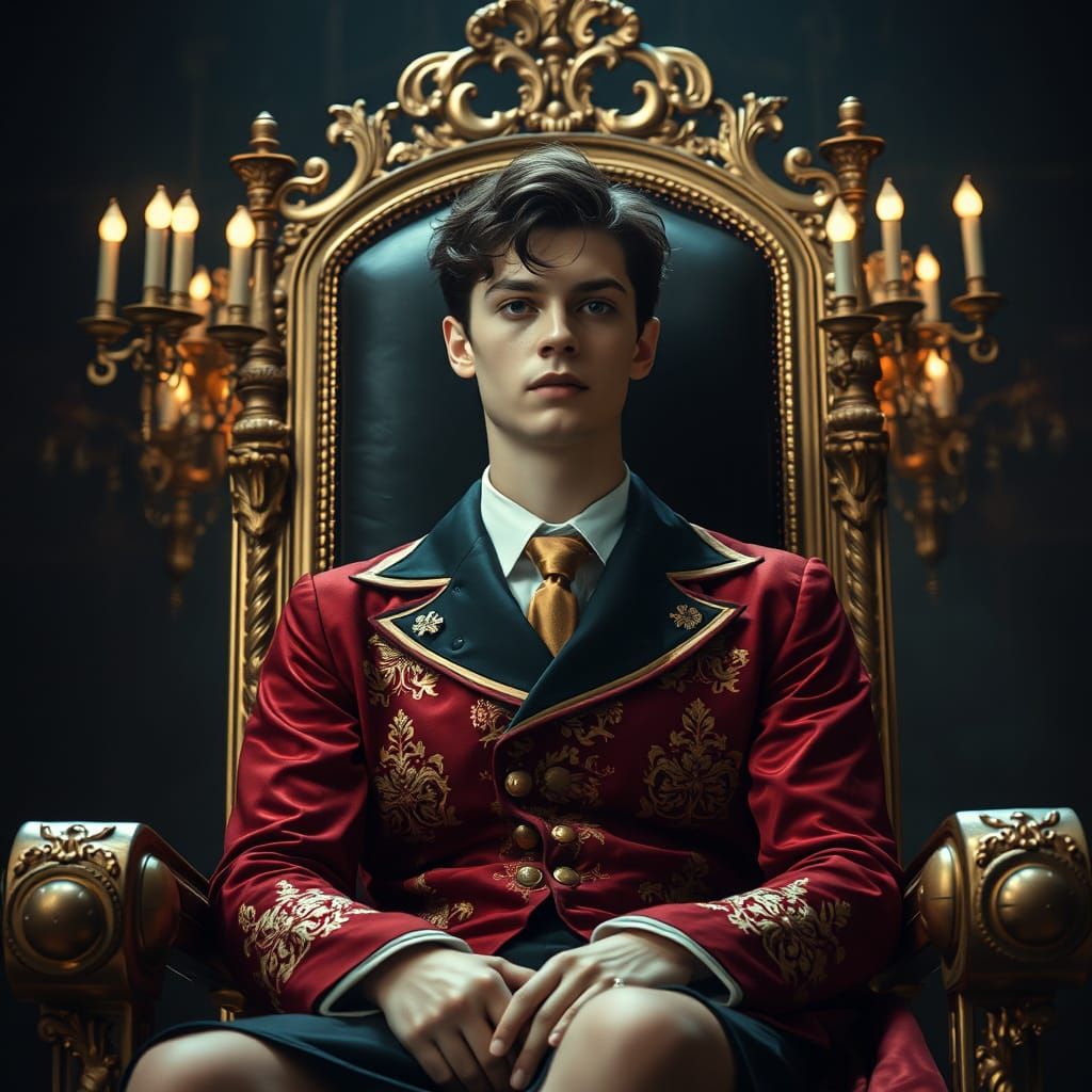 Baroque Masterpiece: Man in Schoolgirl Uniform