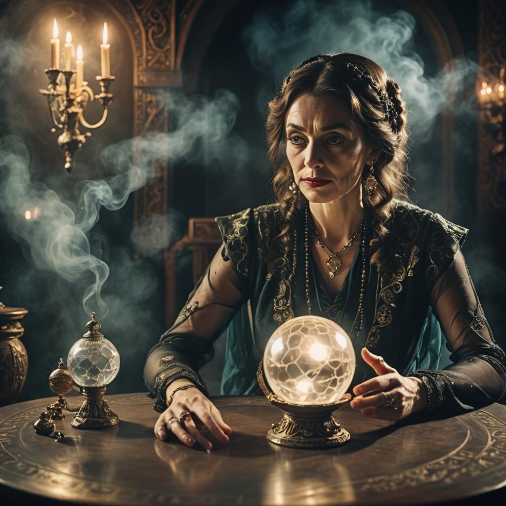 Mysterious Fortune Teller in Surrealist Style