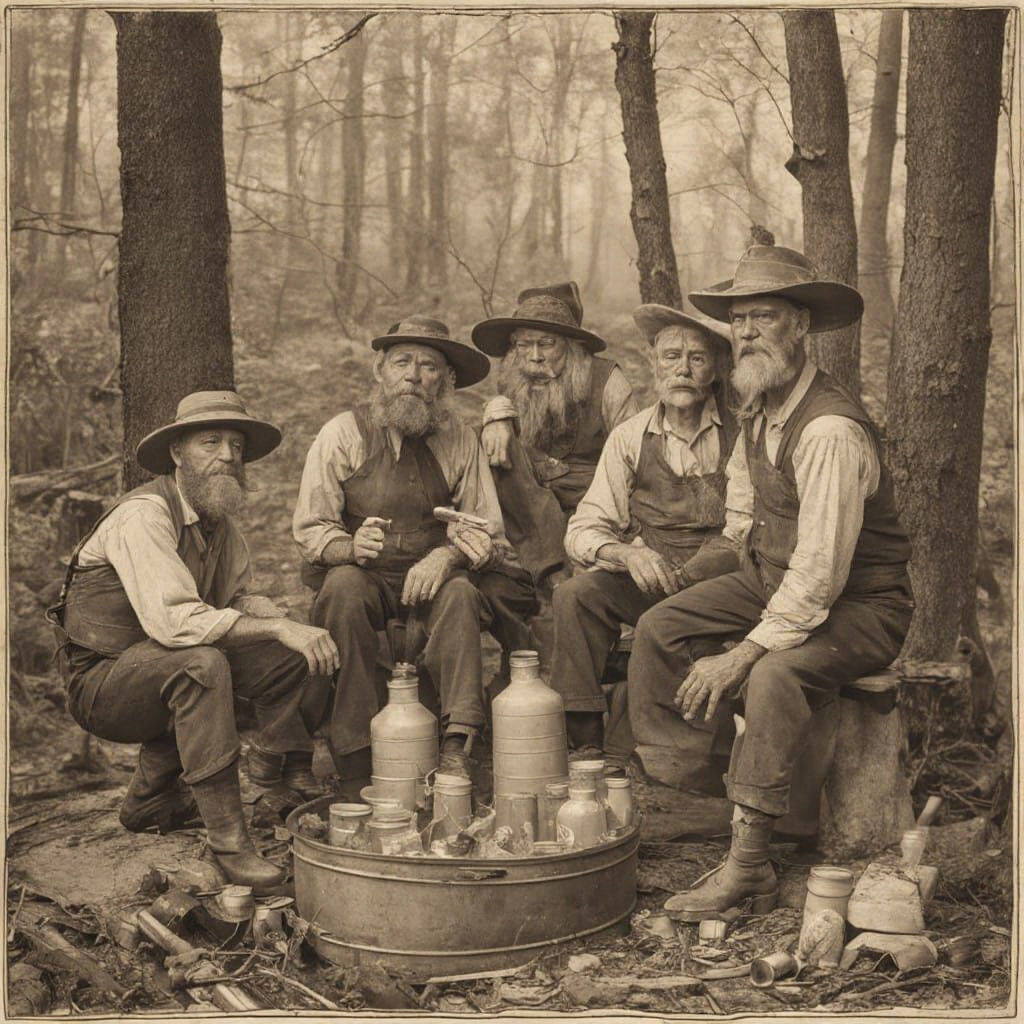 Bootlegging Frogs Making Moonshine in Tennessee Backwoods