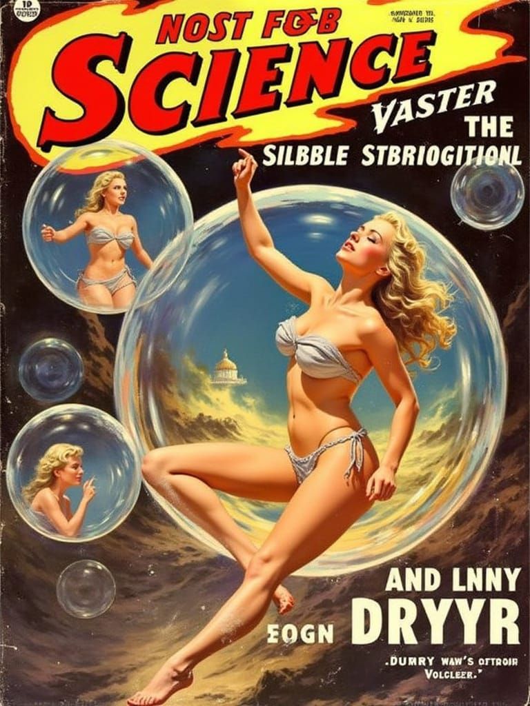 Sci-Fi Cover: Women in Bubbles Ascending